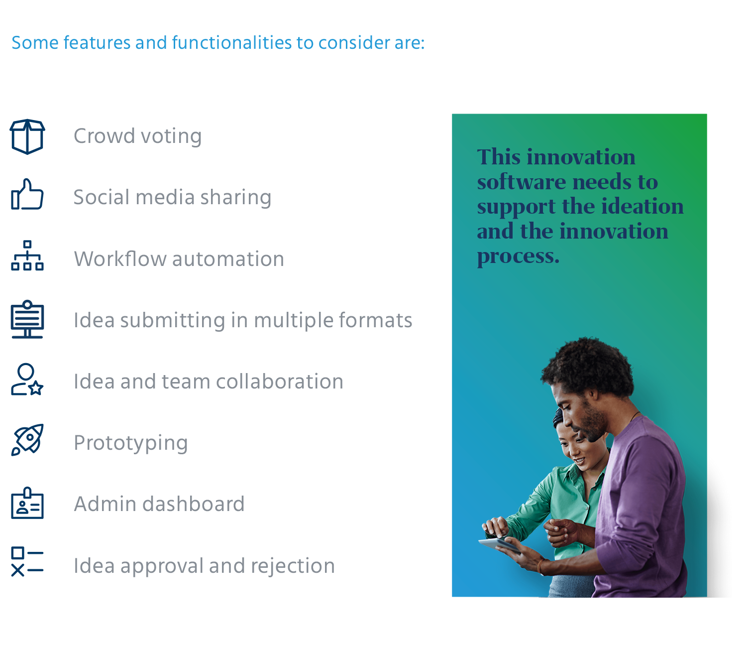 features and functionalities