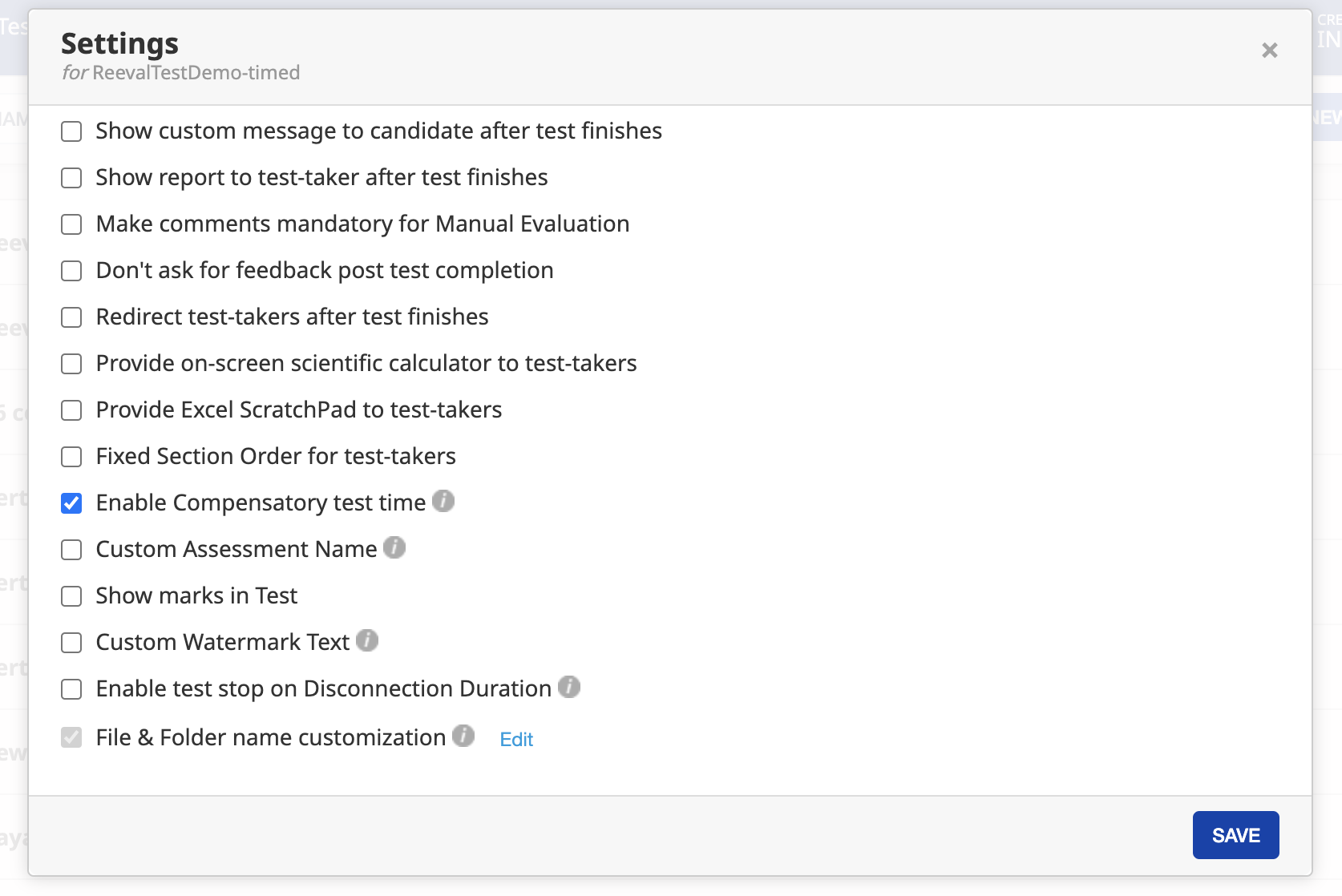 Test-Settings-Compensatory